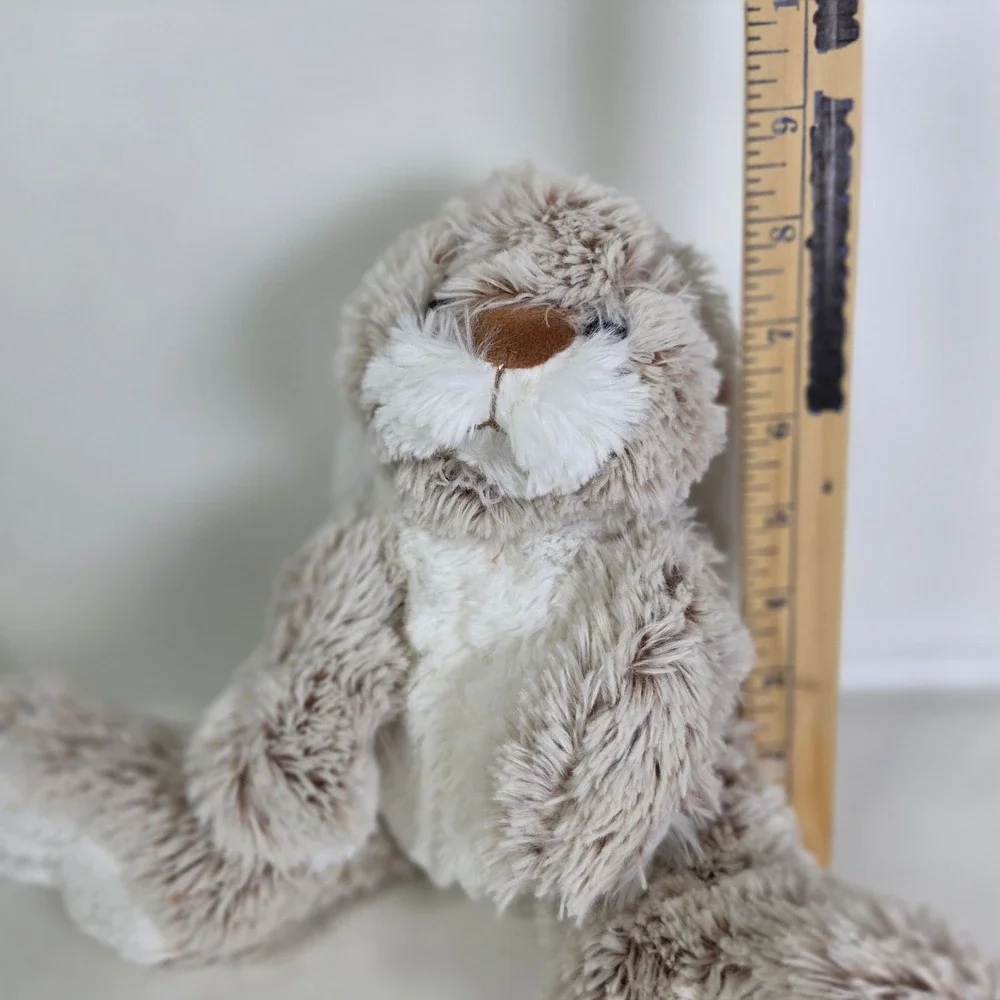 Melissa & Doug Burrow Bunny Rabbit Plush Stuffed Animal Tan Brown White 9